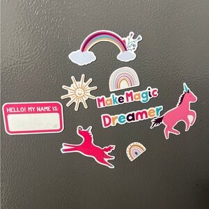 ❤️3/$20❤️ Unicorn/rainbow themed Planetbox magnets